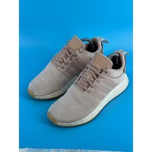 Adidas NMD R2 Womens Size 9 Tan Beige Navy Casual Running Sneakers Athleisure